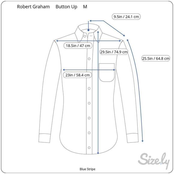 Robert Graham Blue Stripes Button Up‎ Shirt Men’s M Read - Picture 12 of 12